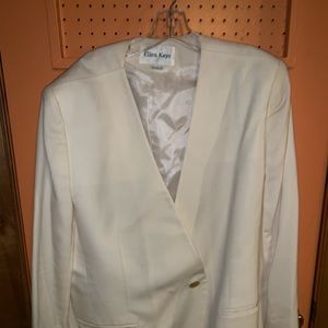 Two piece cream skirt set